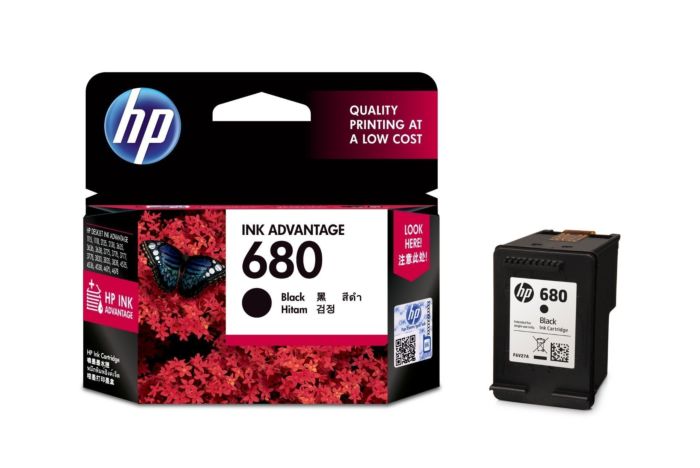 HP 680 Black Original Ink Advantage Cartridge (F6V27AA)